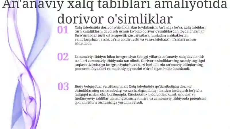 Xalq Tabobati Va Rasmiy Tibbiyot Dorivor Òsimliklar 2