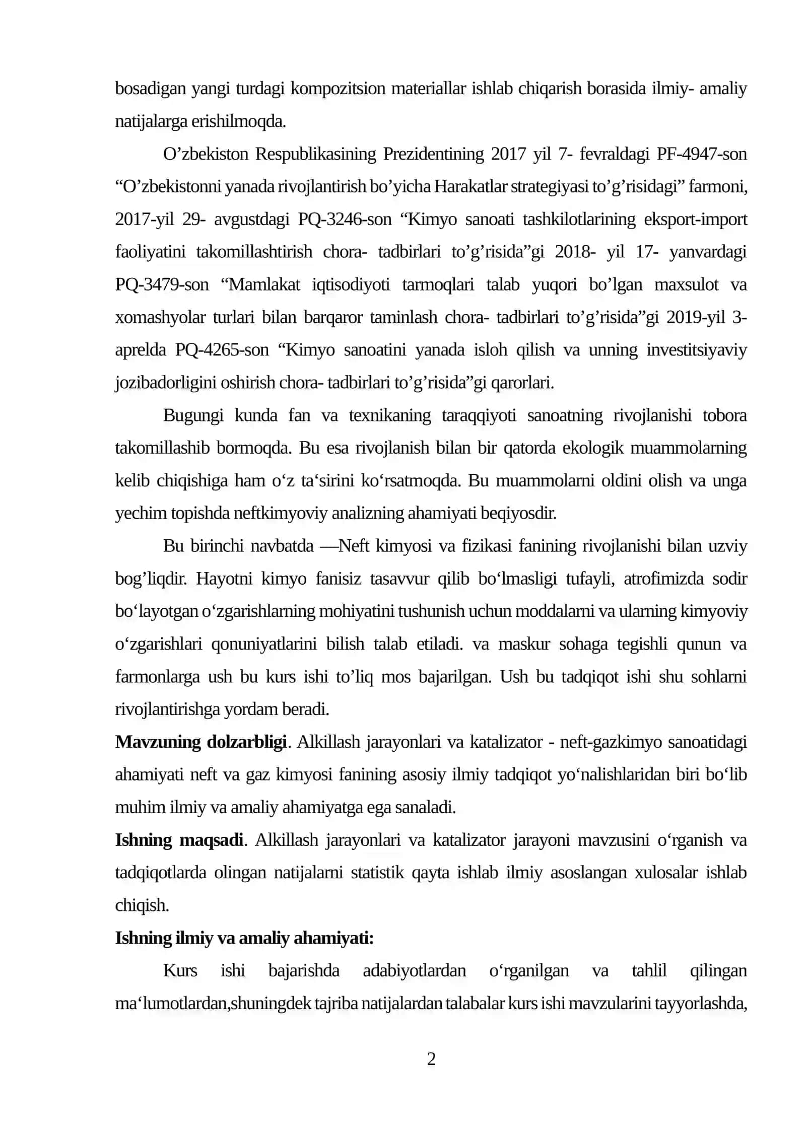 Alkillash jarayonlari va katalizatorlari 2