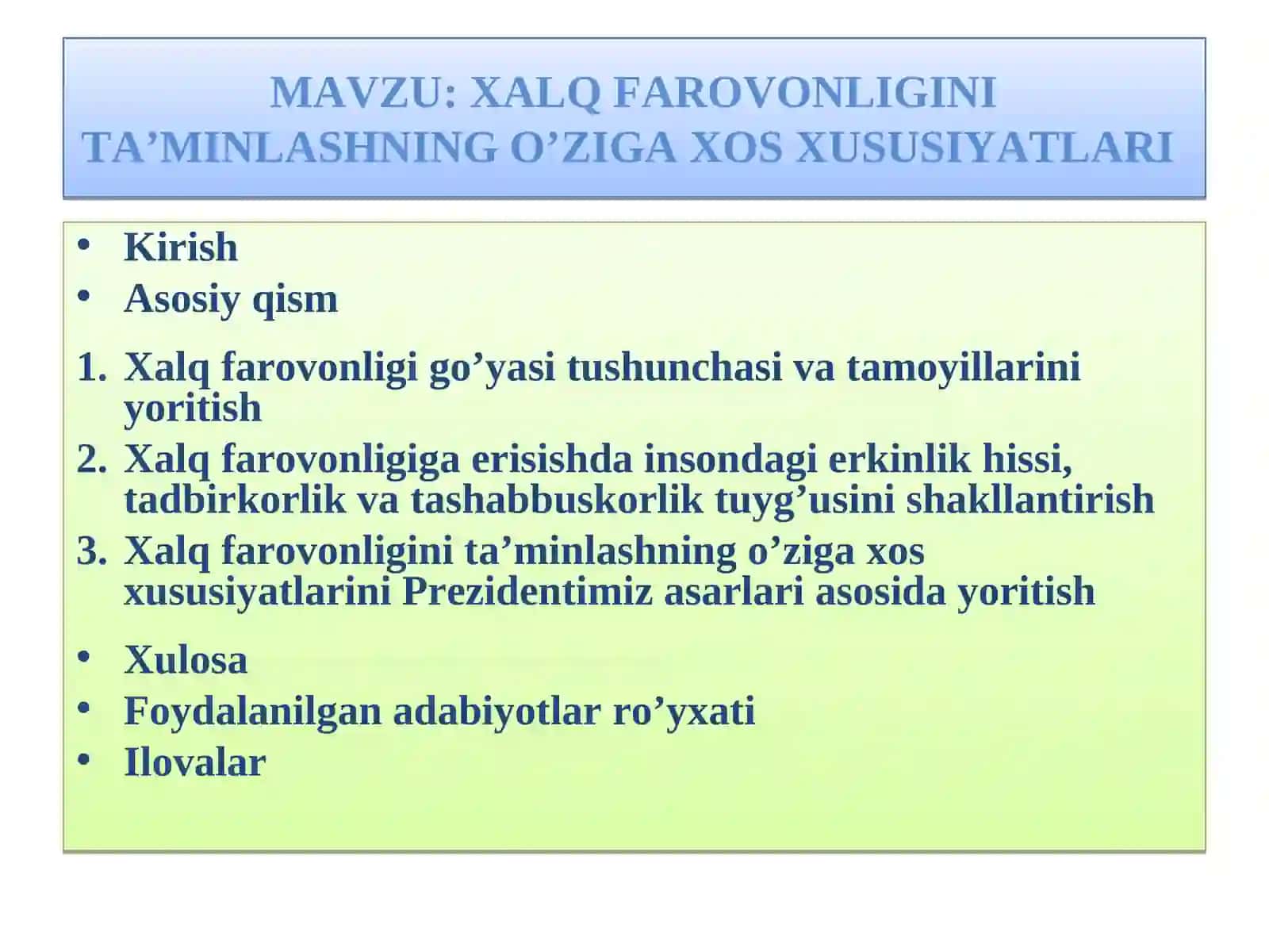 XALQ FAROVONLIGINI TA’MINLASHNING O’ZIGA XOS XUSUSIYATLARI 2
