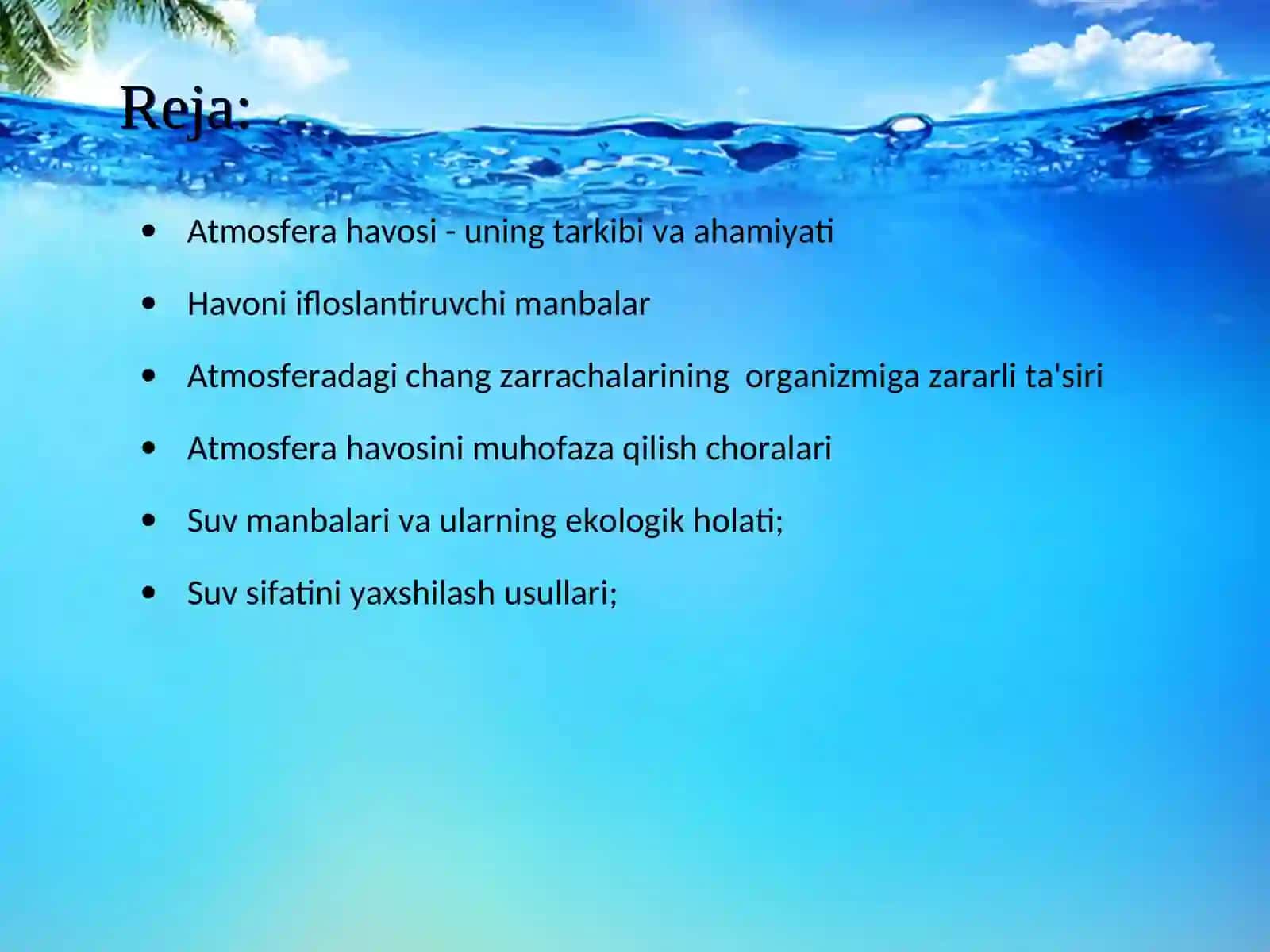 ATMOSFERA HAVOSI VA SUV MANBALARININGIFLOSLANISHIVAMUXOFAZASI QILISH YO’LLARI 2