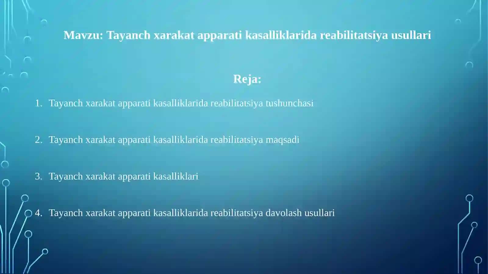 Tayanch xarakatapparatiga kasalliklarida reabilitatsiya usullari 2