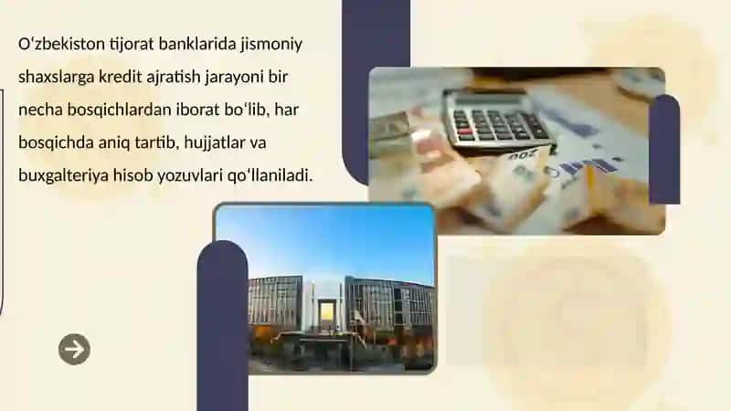 Tijorat banklarning jismoniy shaxslarga ajratgan kreditining xisobi va uning auditi 2