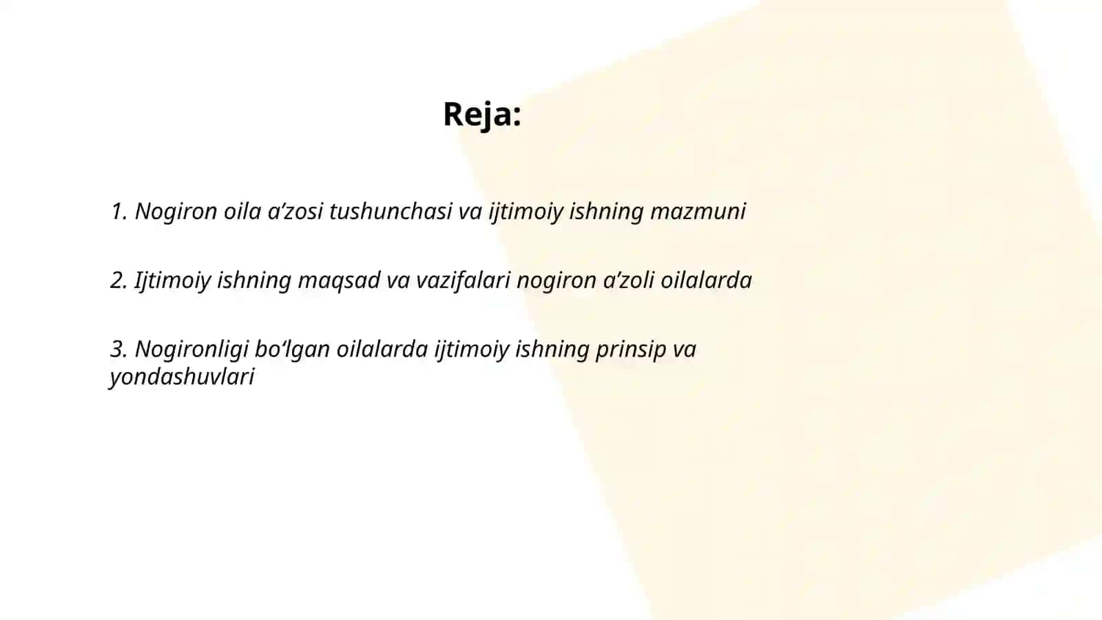 Nogiron oila a’zosi boʻlgan oilada ijtimoiy ishning mazmuni va mohiyati 2