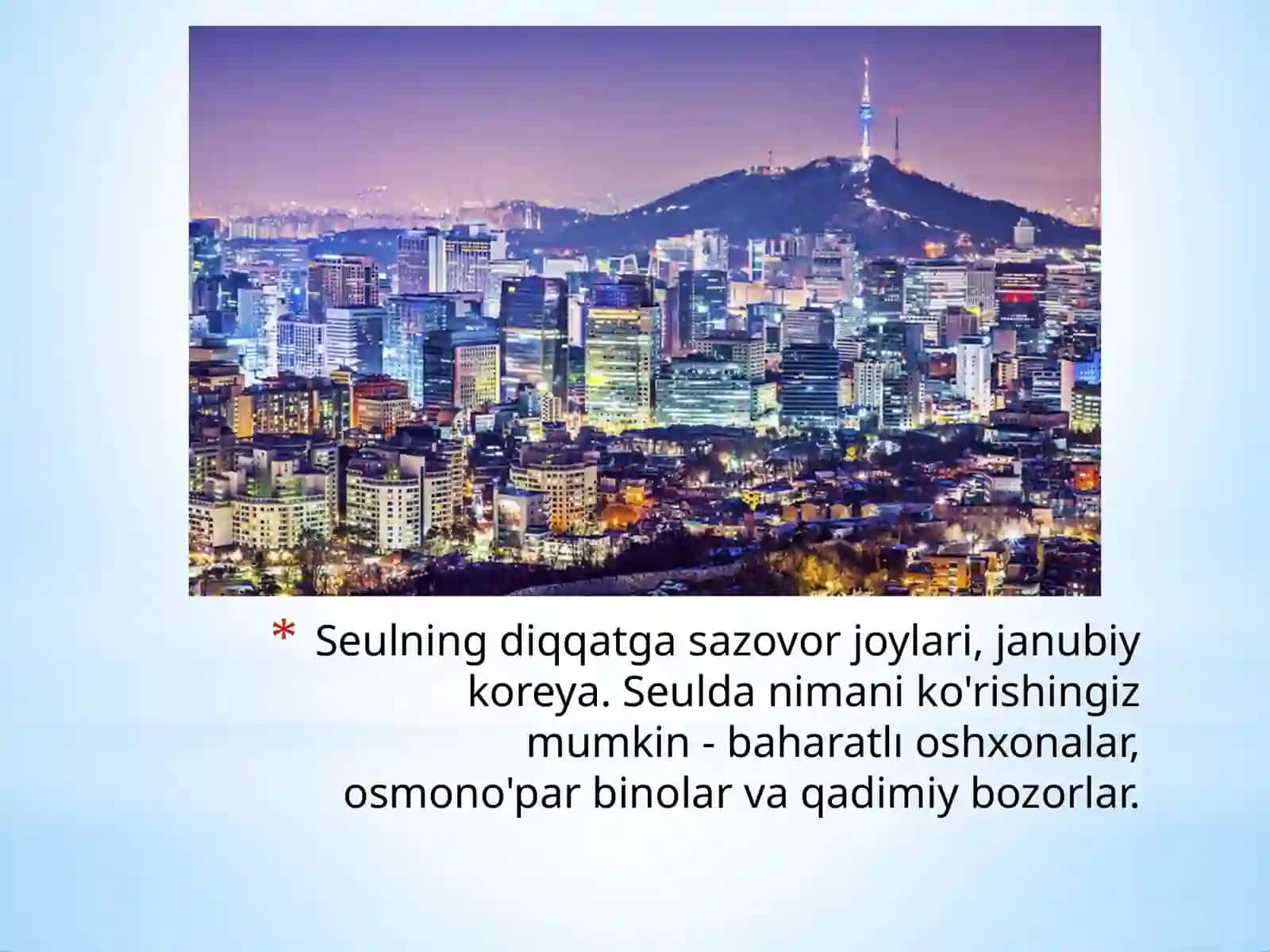 Janubiy Koreya turizmning rivojlanishi 2