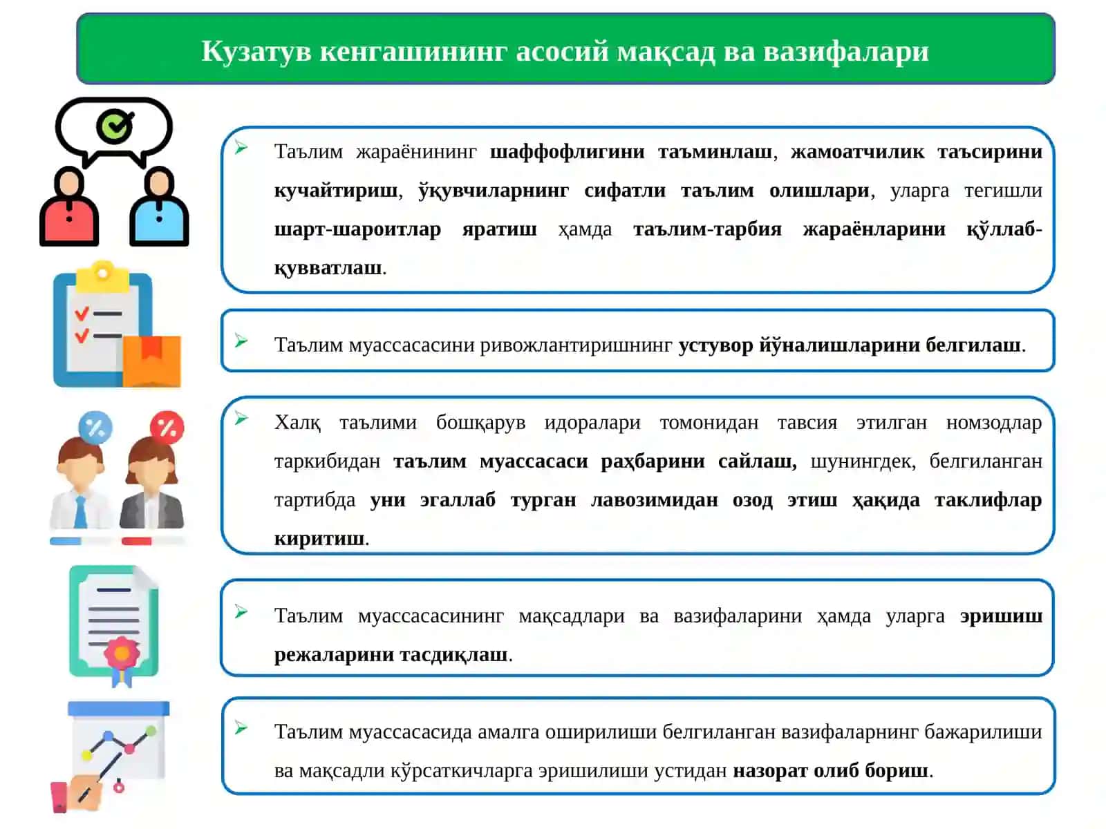Умумий ўрта таълим муассасасининг кузатув кенгаши тўғрисида 2