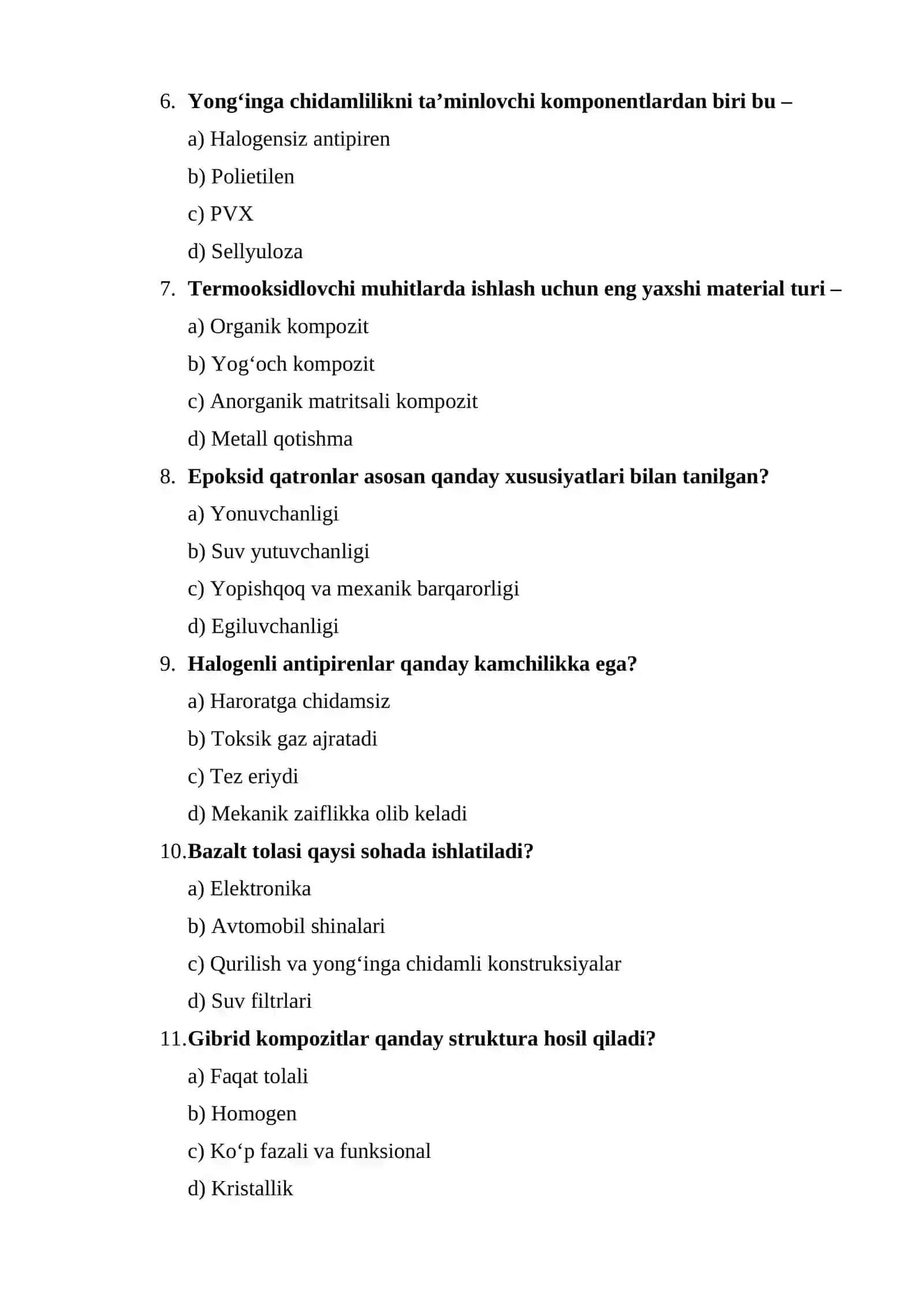 Yong'inga chidamli kompozitsion materiallar - xususiyatlari va qo'llanilishi sohalar 2