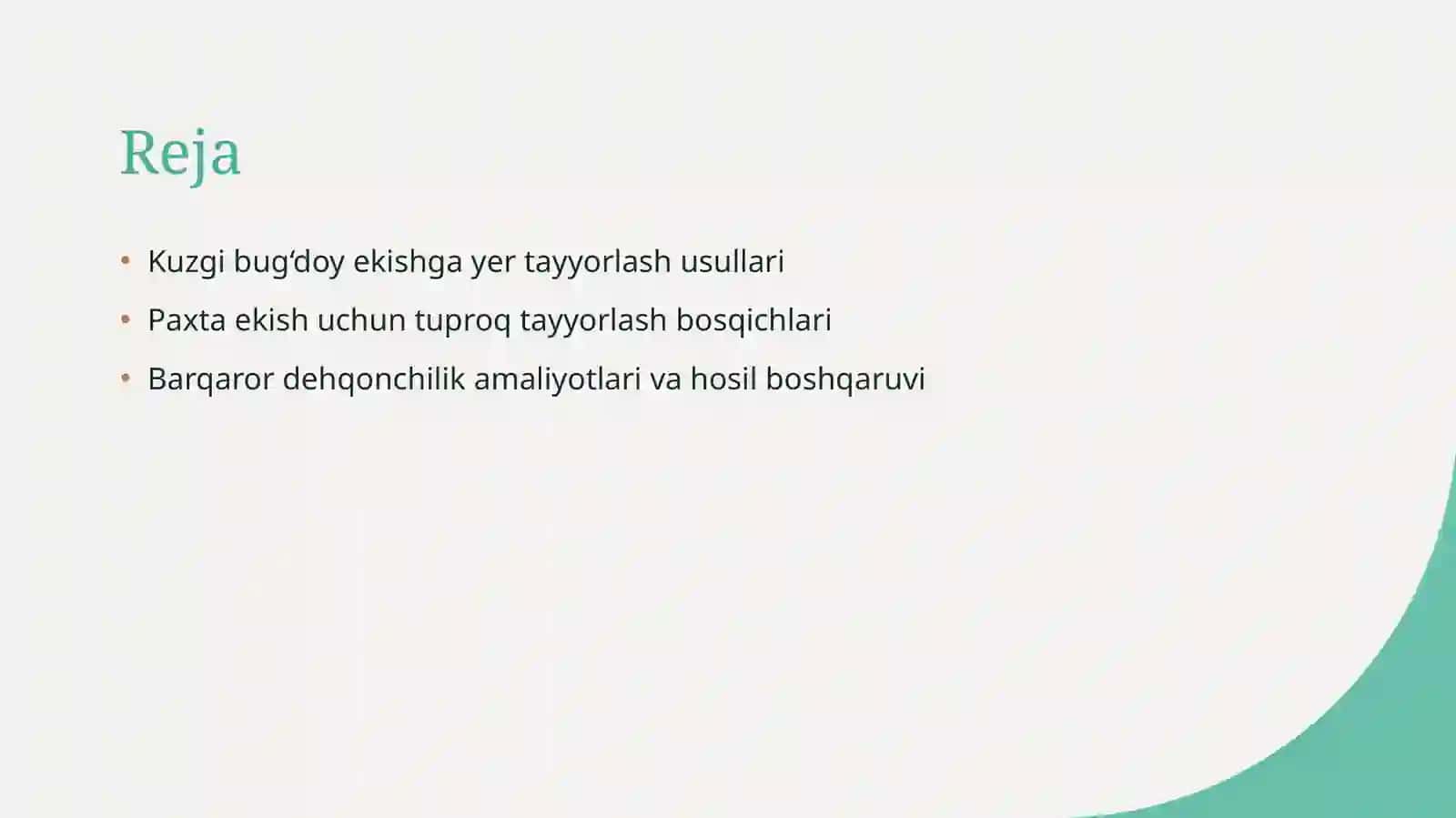 Kuzgi bug‘doy ekishga yer tayyorlash usullari 2