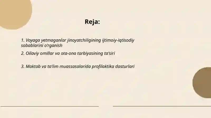 Jinoyatchilik voyaga yetmaganlar jinoyati va profilaktika xizmatlari 2