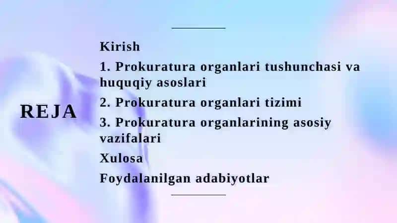 Prokuratura Organlari Tizimi va Vazifalari 2