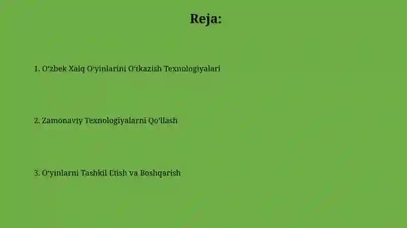 Oʻzbek Xalq Oʻyinlarini Oʻtkazish Texnologiyalari 2