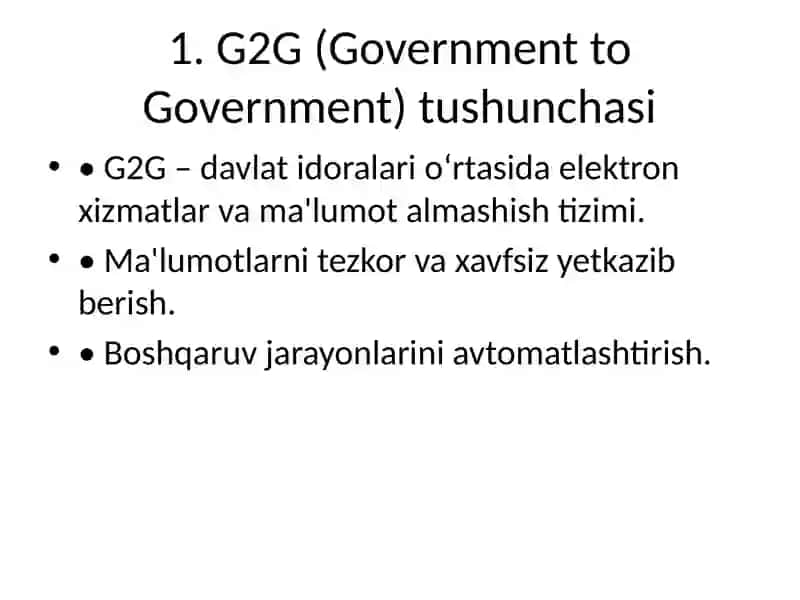 G2G – Interaktiv Davlat Xizmatlarini O‘rganish va Amalda Qo‘llash 2