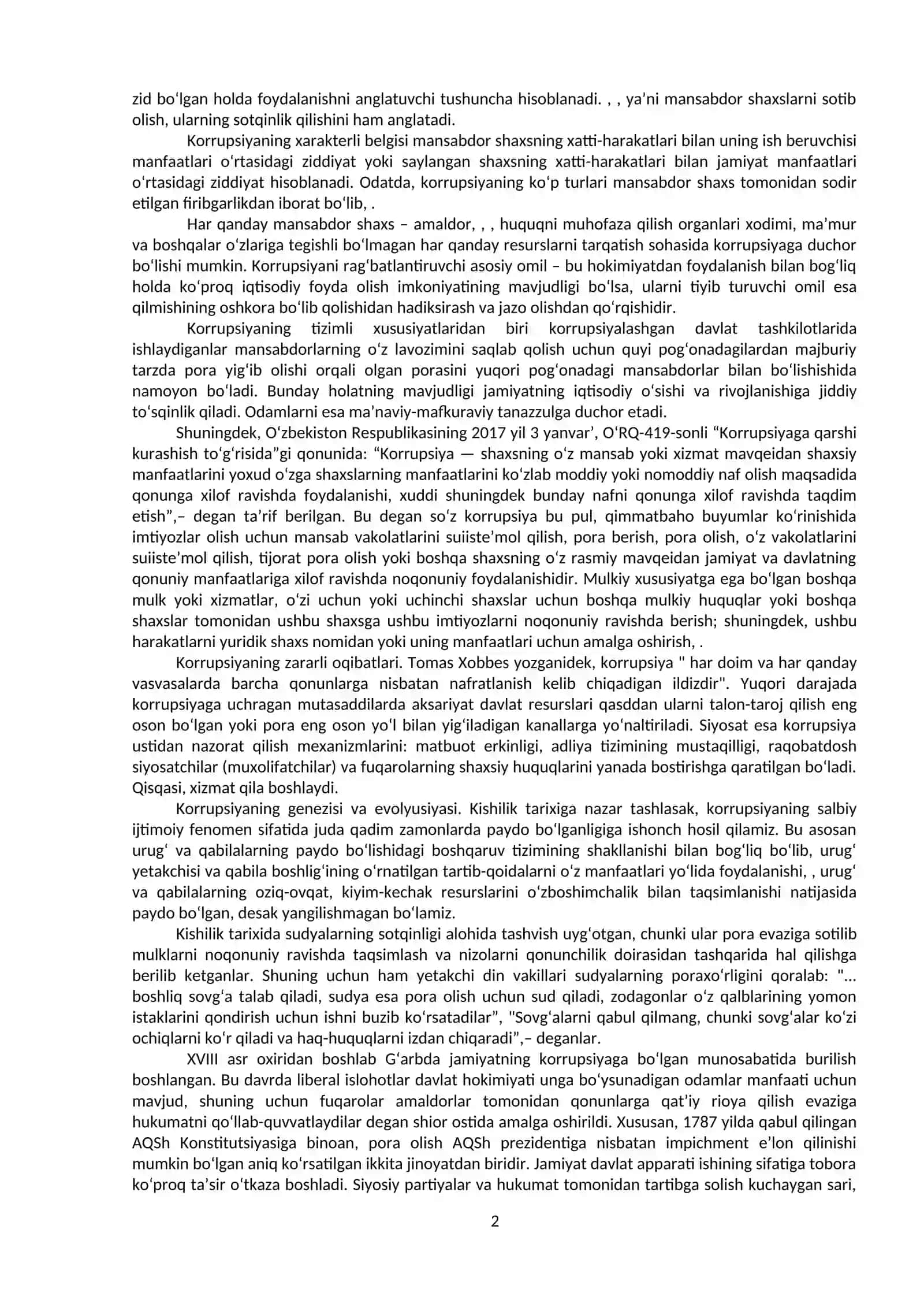 Korrupsiyaning mohiyati, oqibatlari va unga qarshi kurash mexanizmlari 2