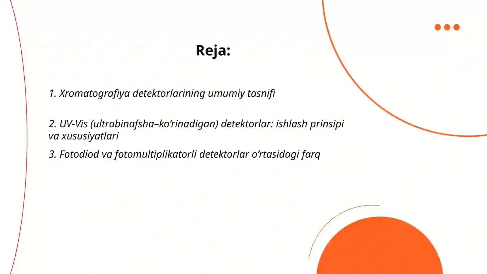 Xromatografiya detektorlari va ularning bir biridan farqi 2
