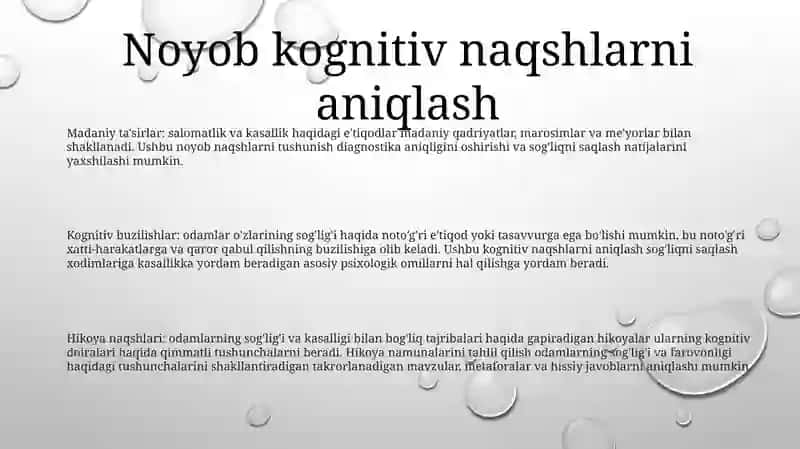Salomatlik Va Kasallik Haqidagi Fikrlarning O'Ziga Xos Xususiyatlari 2