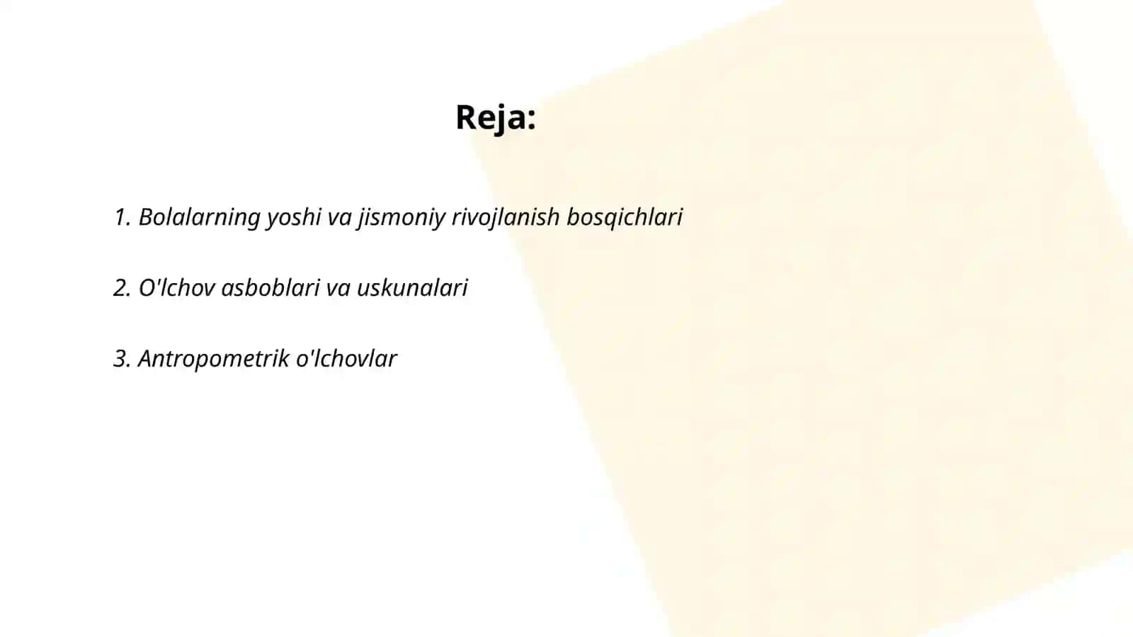 Bolalar va o'smirlarning jismoniy rivojlanishini tekshirish usullari 2