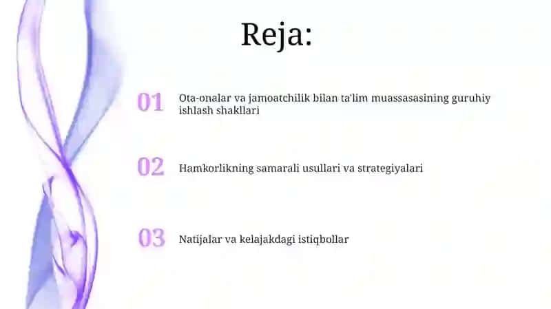 Ota-onalar va jamoatchilik bilan ta'lim muassasasining guruhiy ishlash shakllari 2