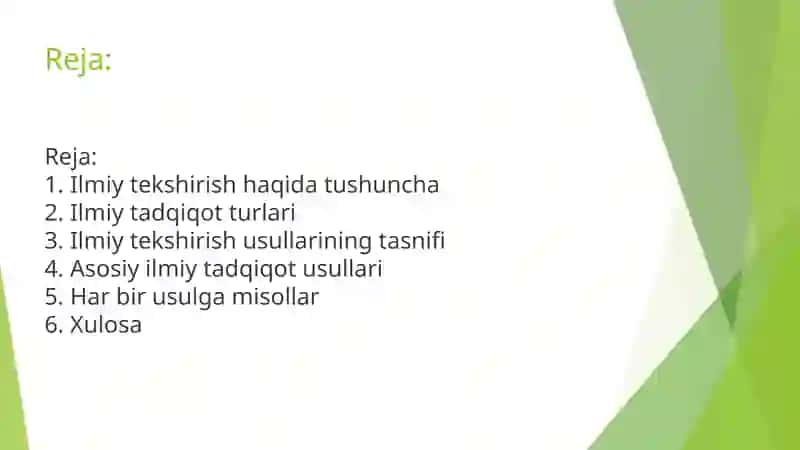 Ilmiy tekshirish ishlarining asosiy usullari 2