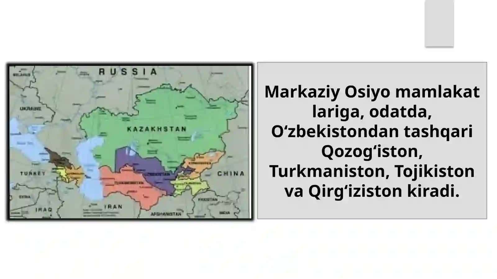 1991 – 2017-YILLARDA MARKAZIY OSIYO DAVLATLARI 2
