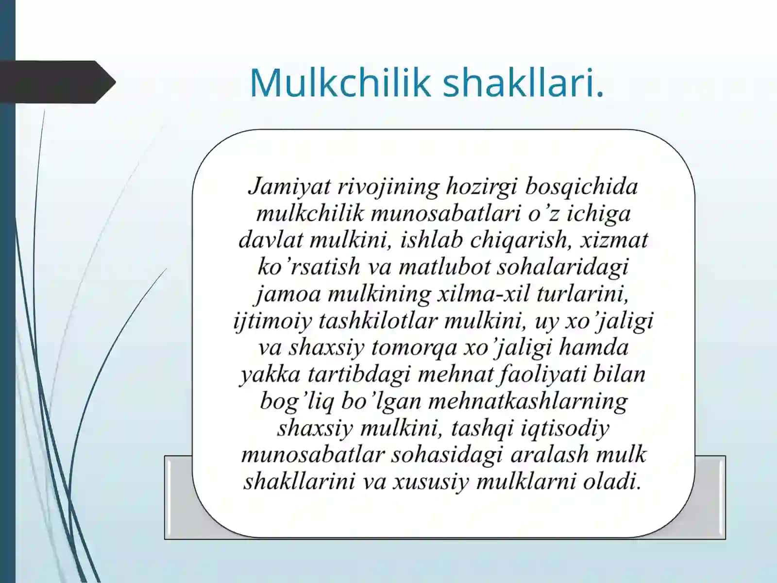 Mulkchilik shakllari 2