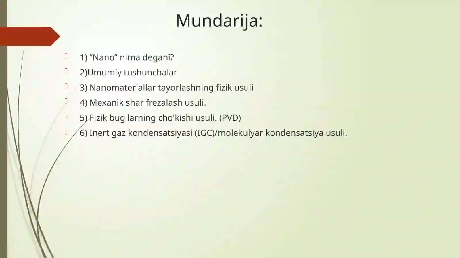 Nanomateriallar tayorlashning fizik usuli | Fizika prezentatsiya PPT 2