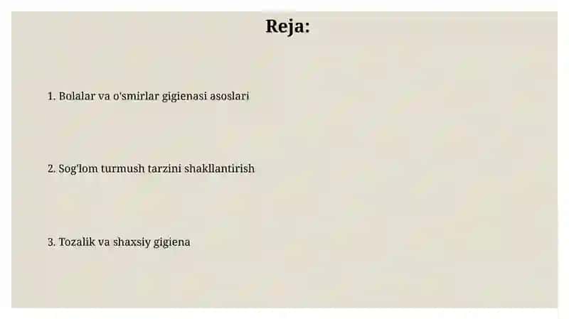 Bolalar va òsmirlar gigeyenasi 2