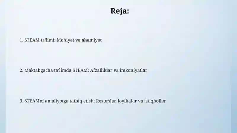 STEAM ta'limini o'rganish 2