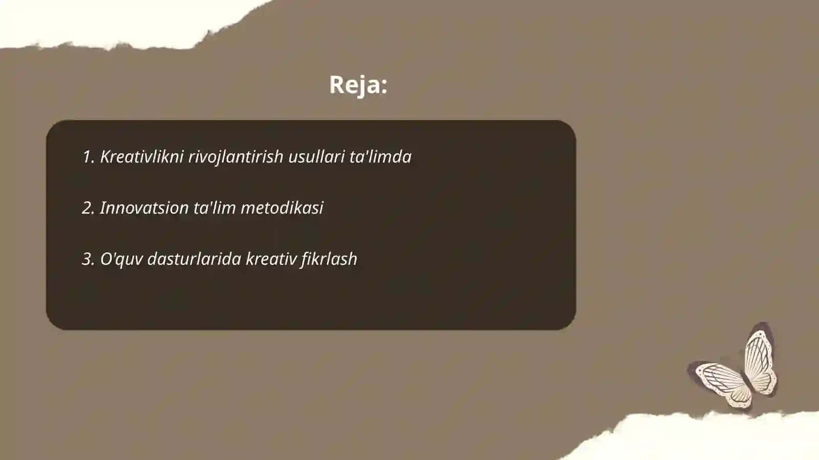 Kreativlik va ta'lim sohasidagi mahorat 2