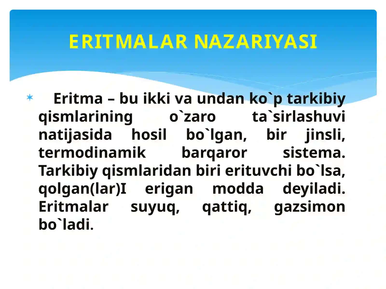 Eritmalar Nazariyasi 2