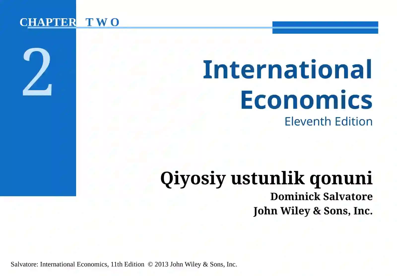 Qiyosiy ustunlik qonuni 2
