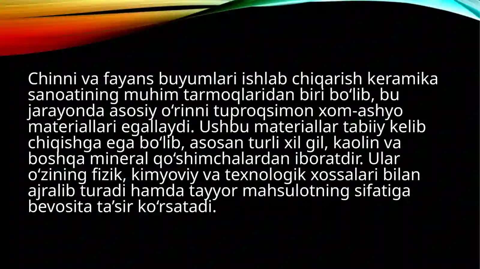 Chinni-fayans buyumlarini ishlab chiqarishda qo’llaniladigan tuproqsimon xom-ashyo materiallari 2