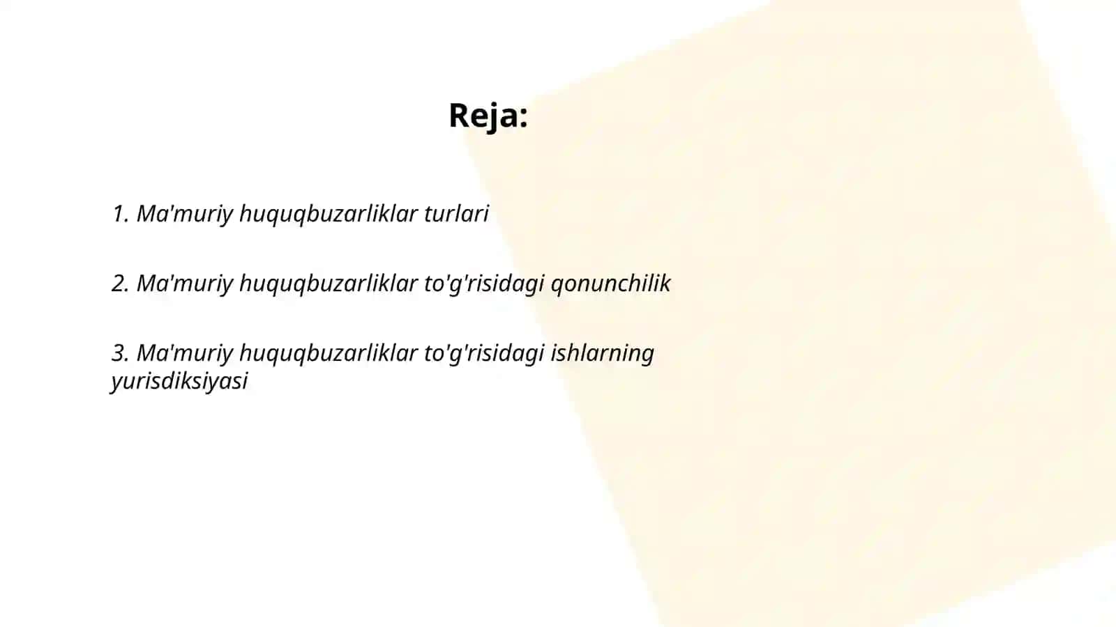 Ma'muriy huquqbuzarliklar turlari 2