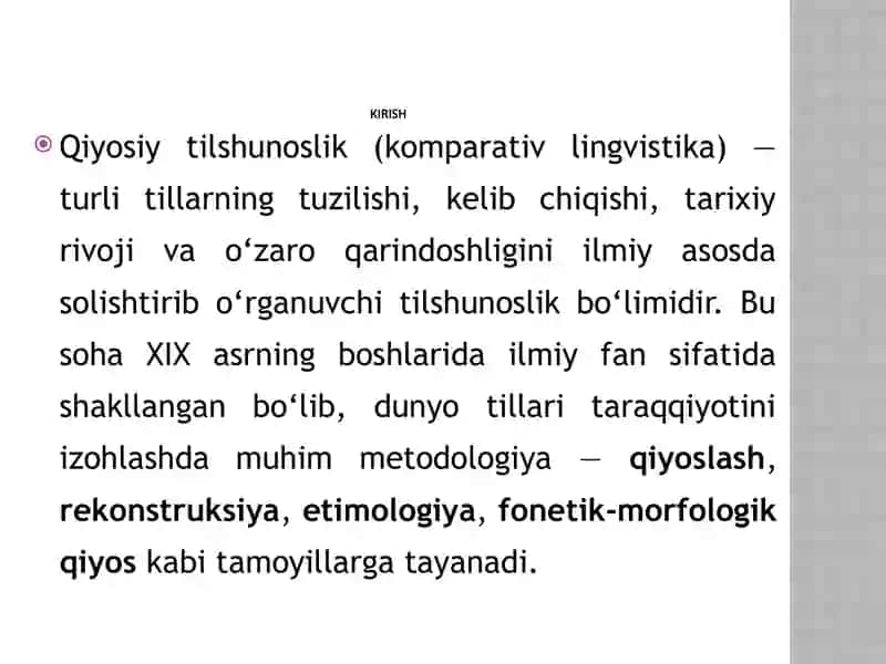 QIYOSIY TILSHUNOSLIK FANINING RIVOJLANISH TARIXI 2