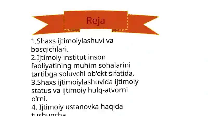 Shaxs ijtimoiylashuvi va hulq-atvor 2