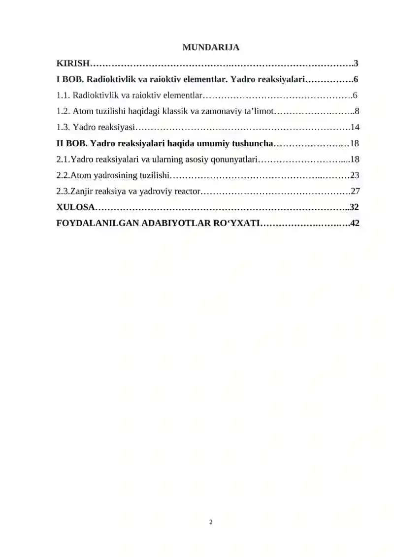 Yadro reaksiyalarga oid hisoblashlar 2