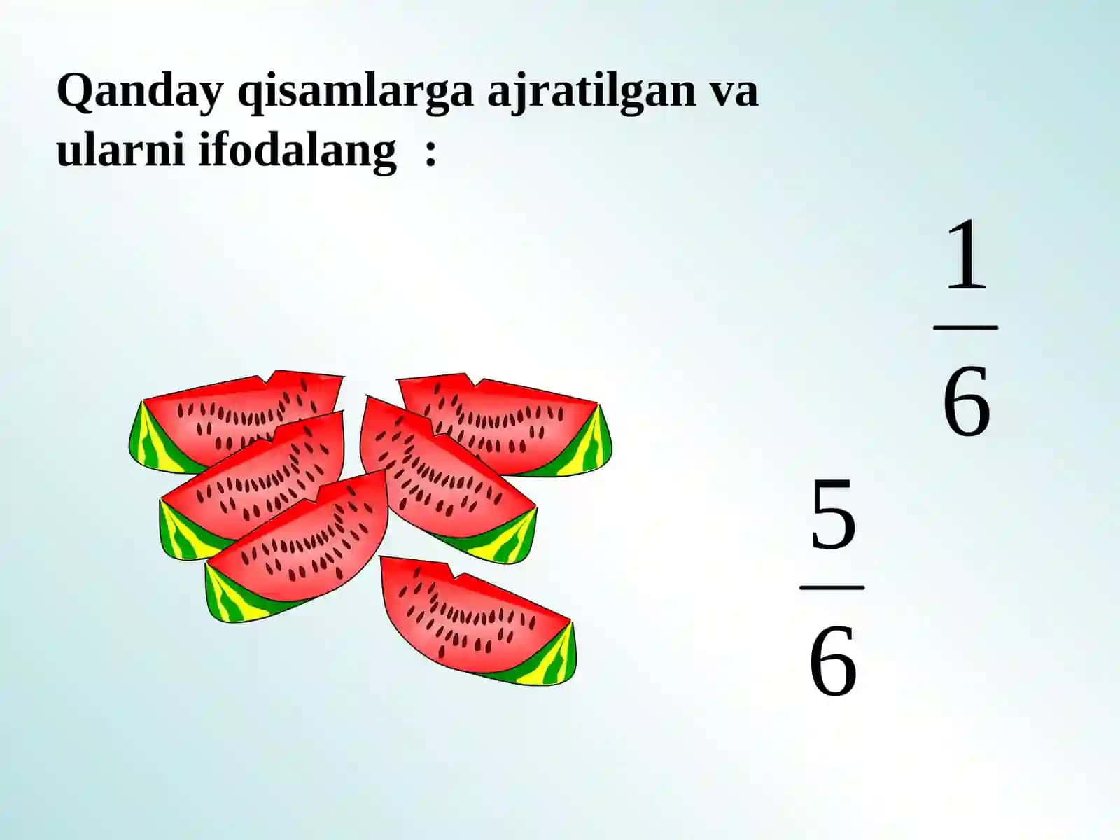 4-sinf Matematika Oddiy kasrlar dars ishlanma 2