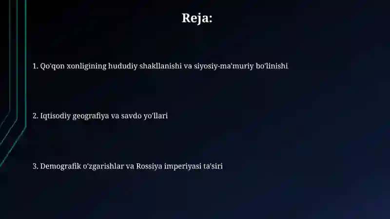 Qo`qon Xonligi tarixiy geografiyasi 2