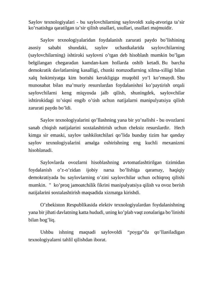 Saylov Texnologiyalari 2
