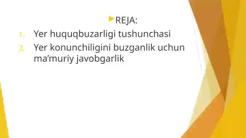 YER QONUNCHILIGINI BUZGANLIK UCHUN JAVOBGARLIK 2
