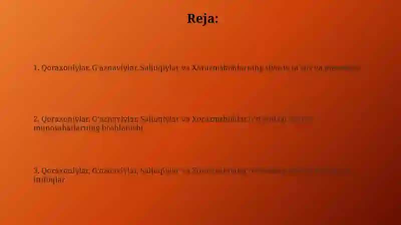 Qoraxoniylar Gʼaznaviylar Saljuqiylar va Xorazmning siyosiy munosabatlari 2