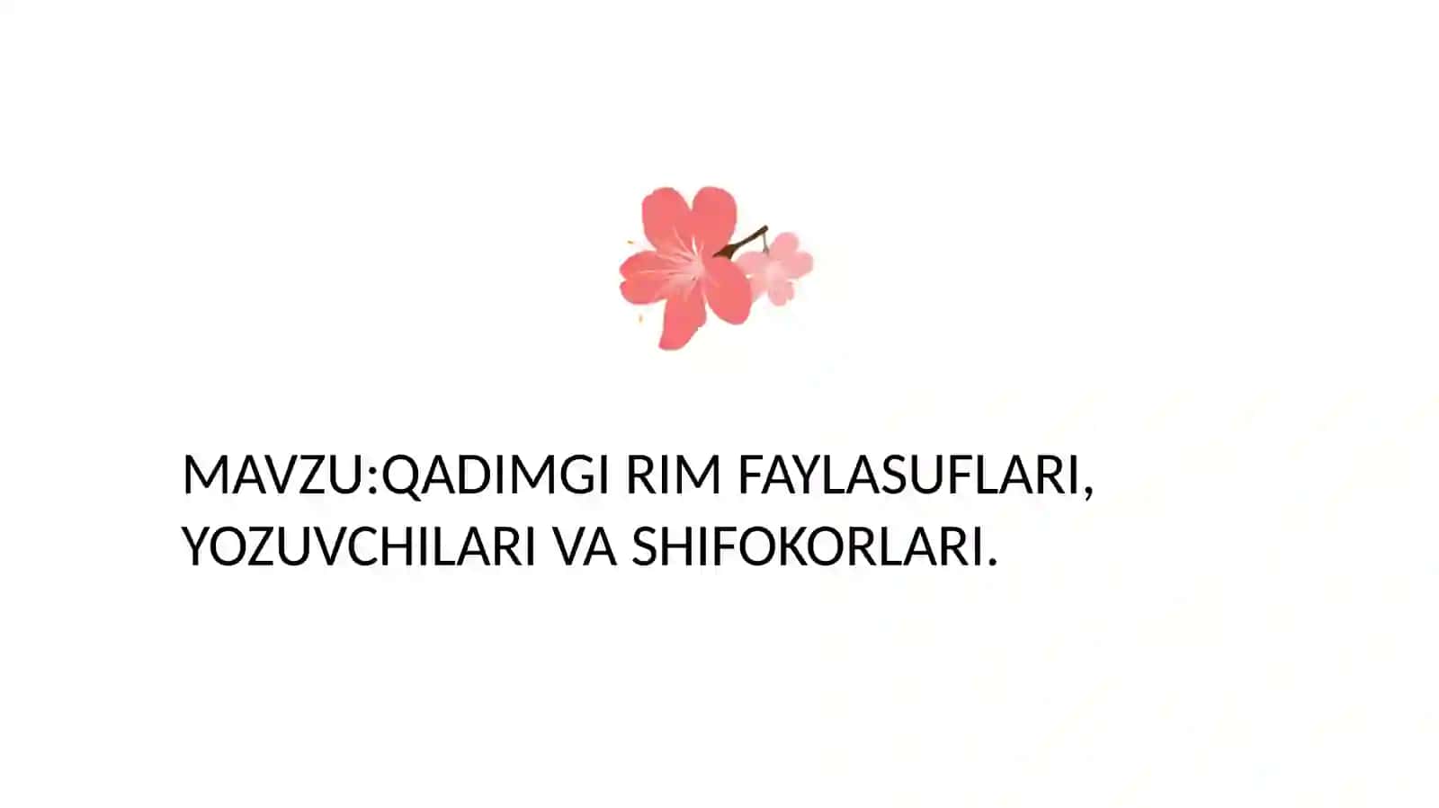 qadimgi Rim faylasuflari va shifokorlari qadimgi Rim tibbiyoti 2