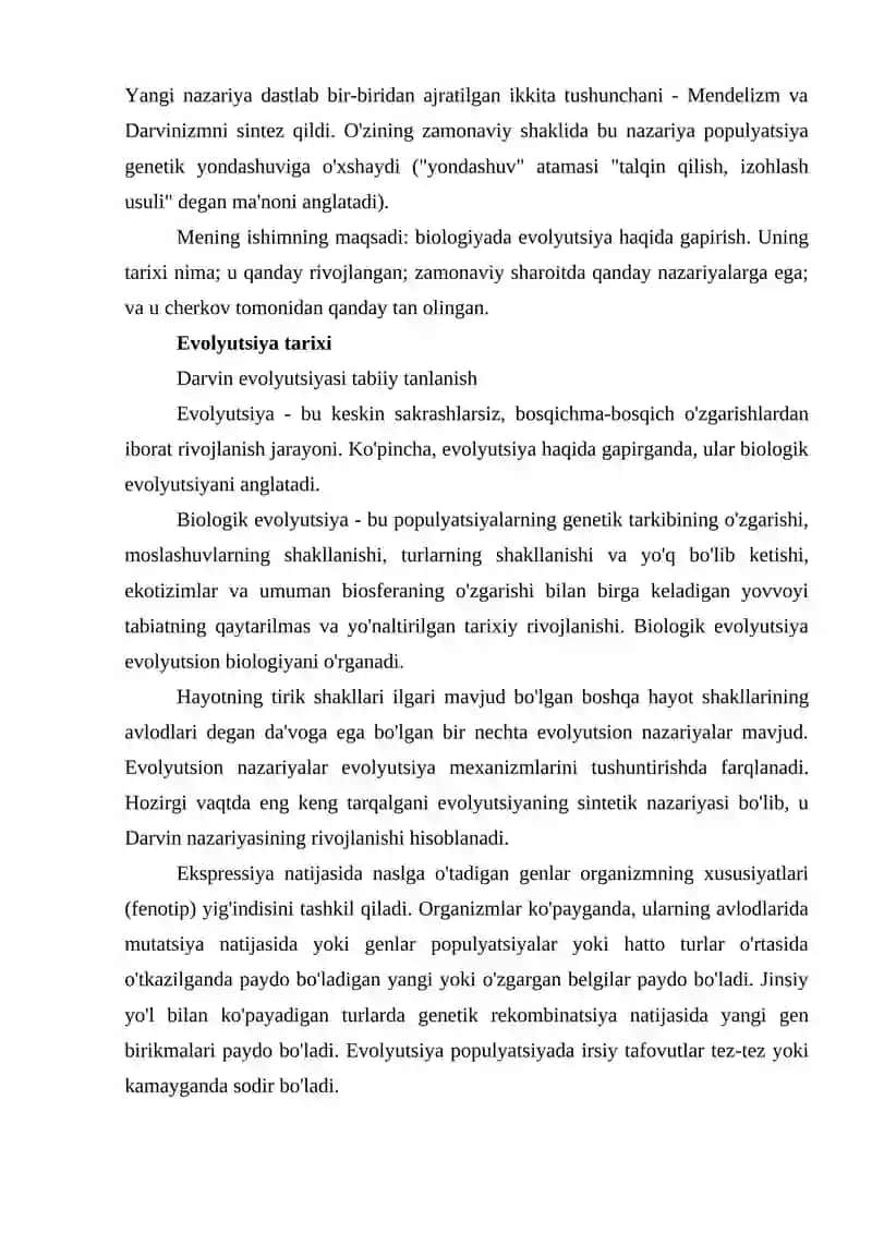 XVIII-XIX ASRLARDA EVOLYUTSION QARASHLARNI RIVOJLANISHI. J.KYUVE VA SENT-LLER O`RTASIDA MUNOZARA VA TORTISHUV 2