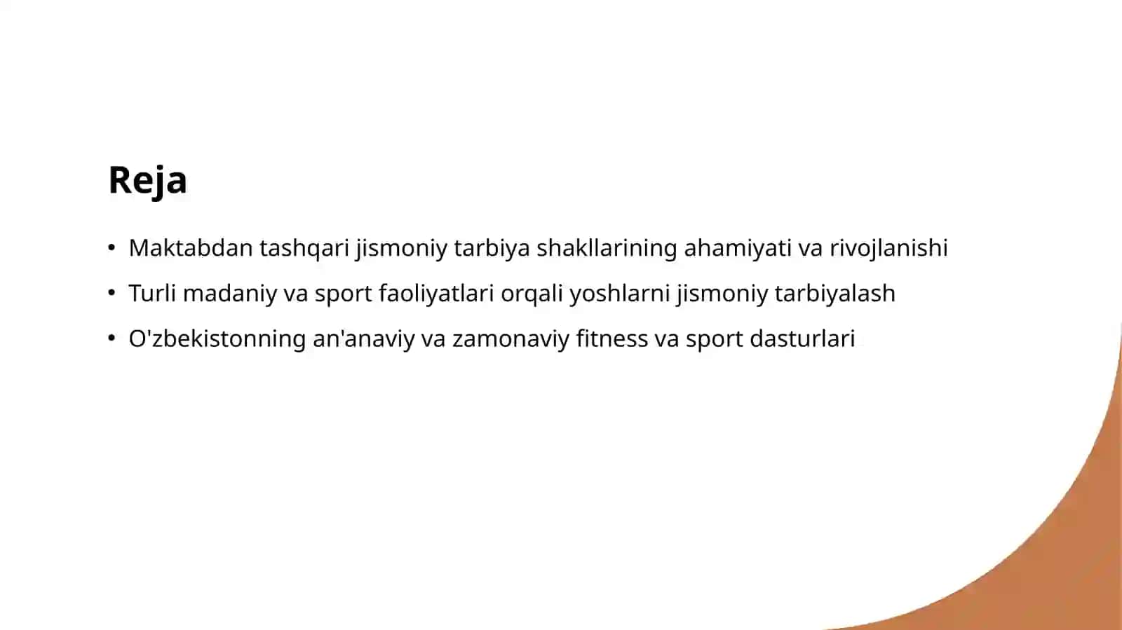 Jismoniy tarbiyaning maktabdan tashqari shakllari 2
