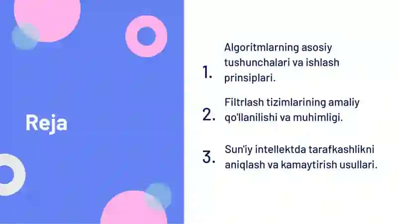 Algoritmlar, filtrlash tizimlari va sun'iy intellektdagi tarafkashlik 2