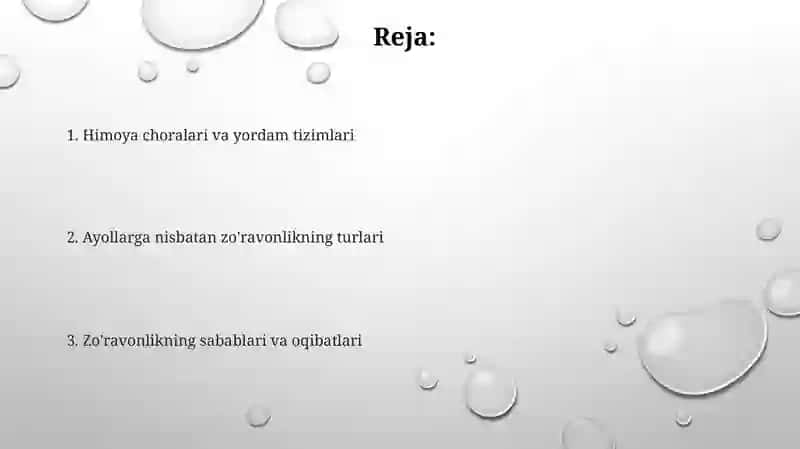 Ayollarga nisbatan zoʻravonlik 2