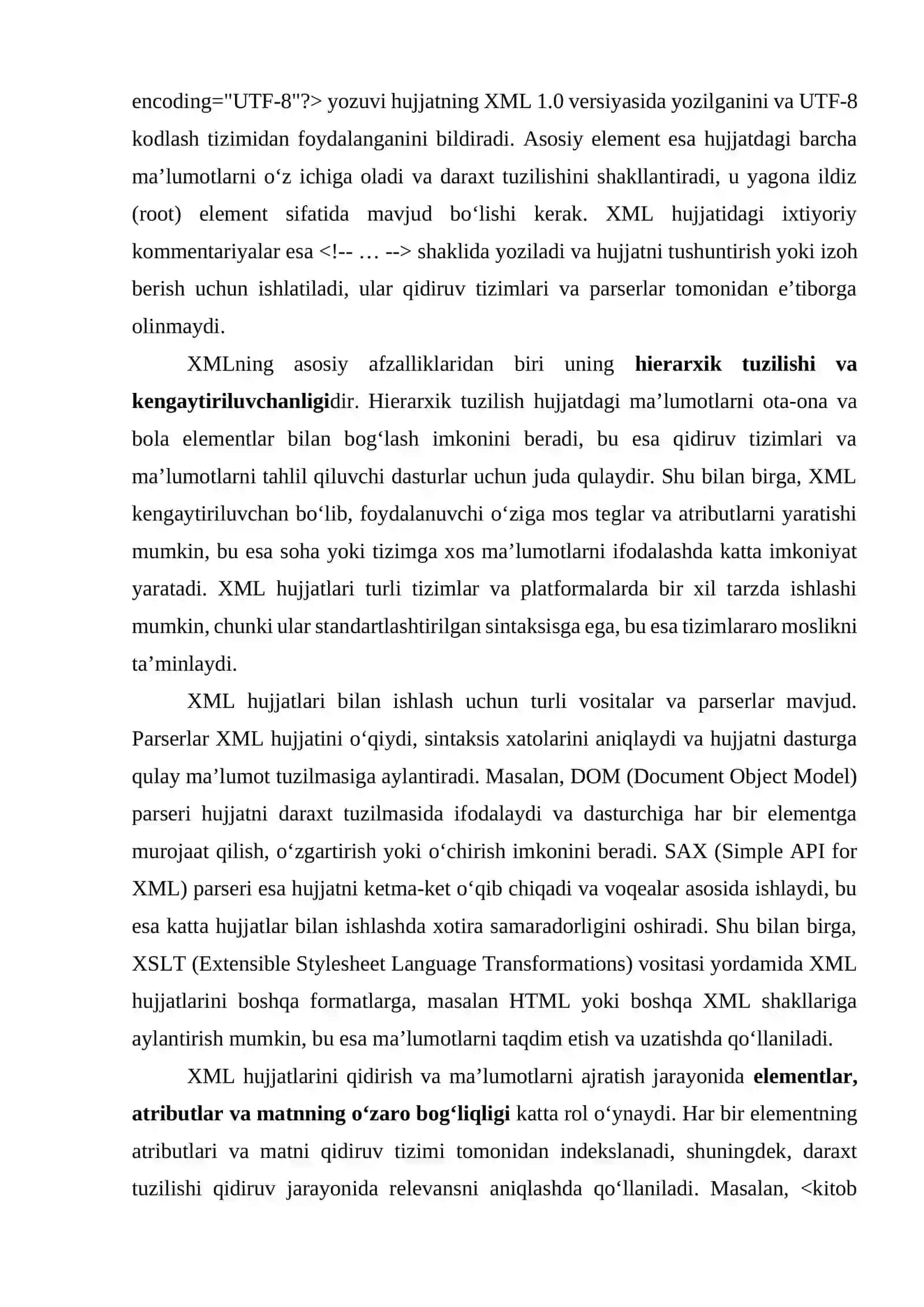 XML qidiruv asosolari 2