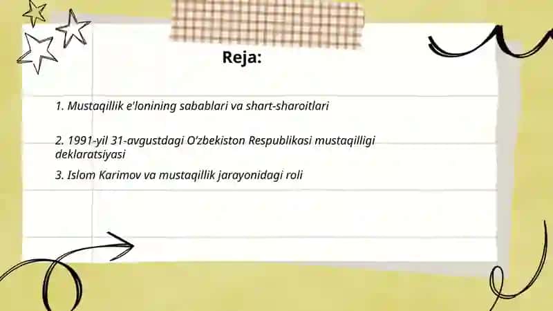 Mustaqillik e'lonining sabablari va shart‑sharoitlari 2