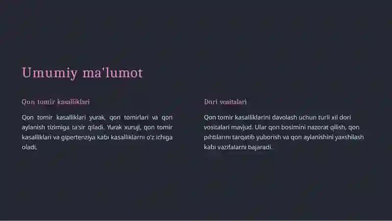 Karanar Qon Tomirda Qo'llaniluvchi Dori Vositalar 2