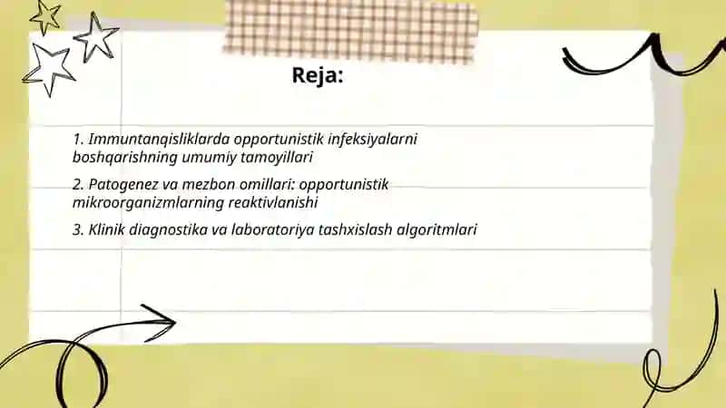 Immuntanqisliklarda opportunistik infeksiyalar boshqarilishining mexanizmi 2