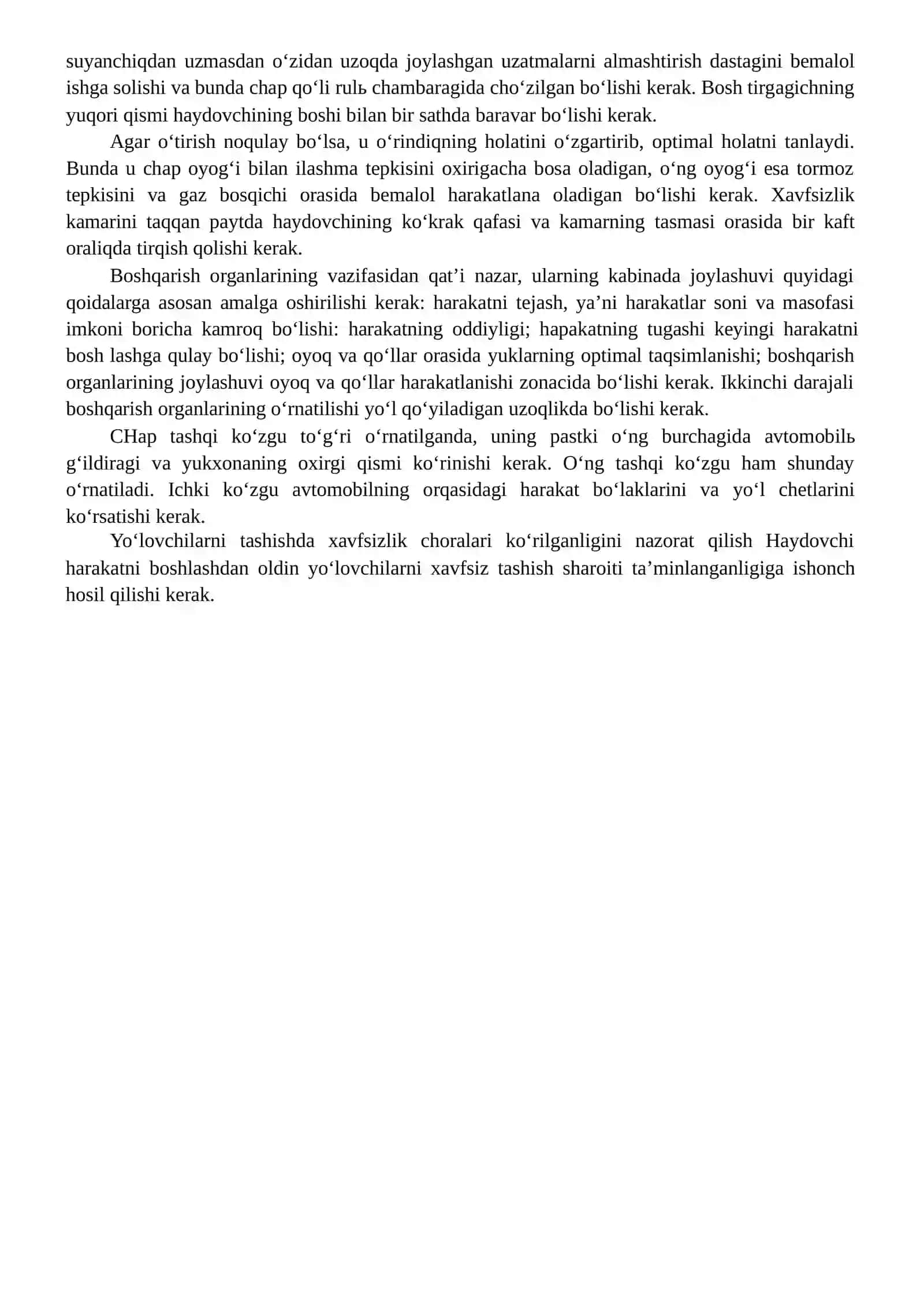 Haydovchining avtotransport vositasiga o‘tirishi 2