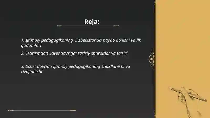 O'zbekistonda ijtimoiy pedagogikaning rivojlanish tarixi 2